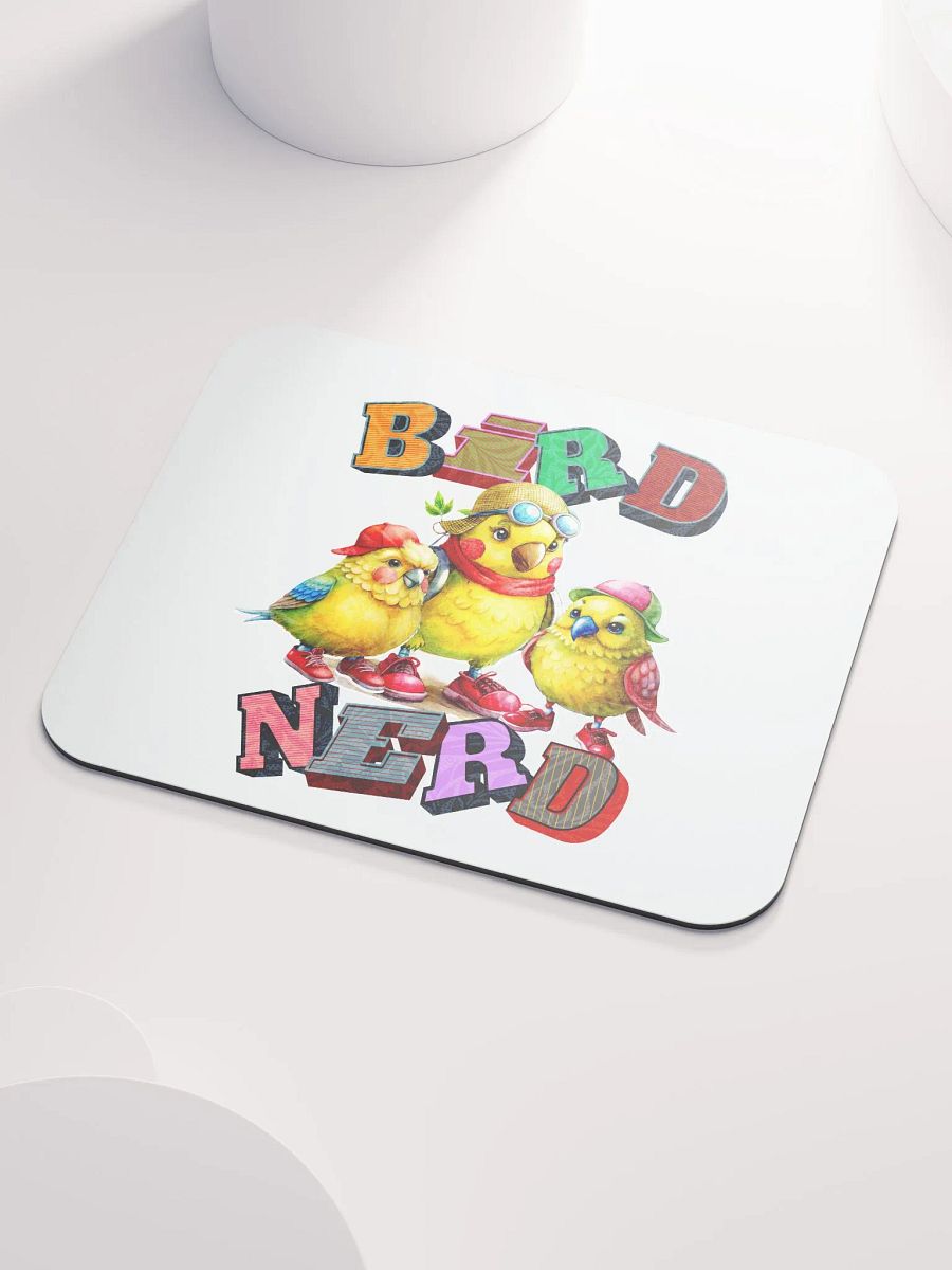Bird Nerd Yellow Budgie Whimsical Mouse Pad product image (3)
