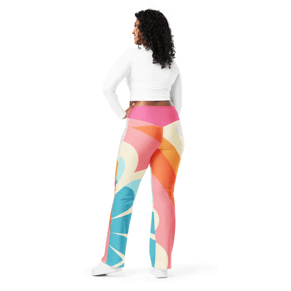 Retro Pink Sherbet Flared Leggings product image (4)