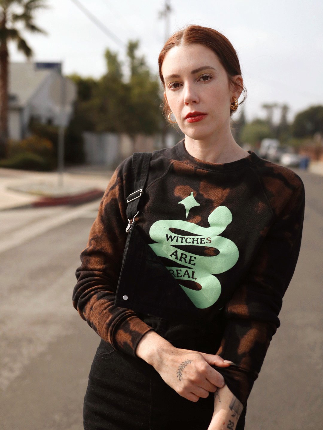 WITCHES ARE REAL SWEATER (BLEACHED DYED) product image (4)