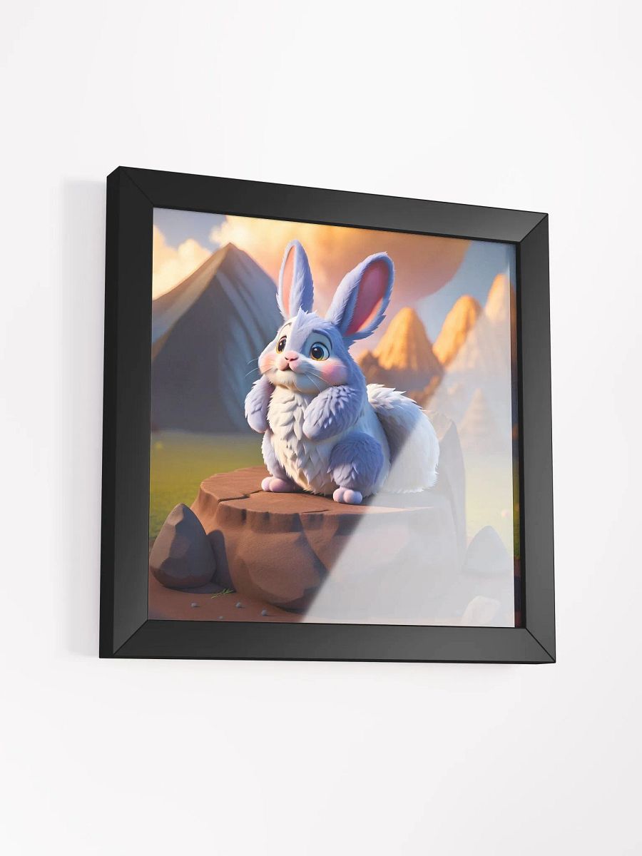 Endangered Species - Mexico - Volcano Rabbit Eco-Friendly Ayous Wood Framed Poster product image (3)