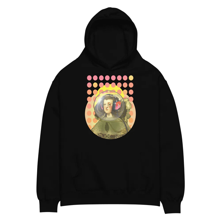 Queen of Space by Frank Fonik (AM/FM Radio Headphone) , Techno EDM Unisex Premium Oversized Hoodie product image (1)