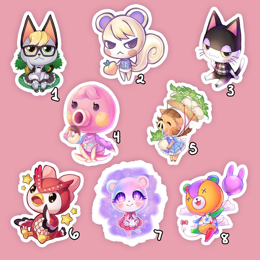 Animal Crossing Cute Chibi Stickers product image (1)