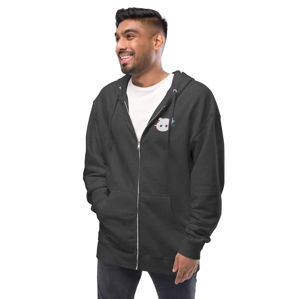 Land of Kittens Glitch Zip-up Hoodie product image (23)