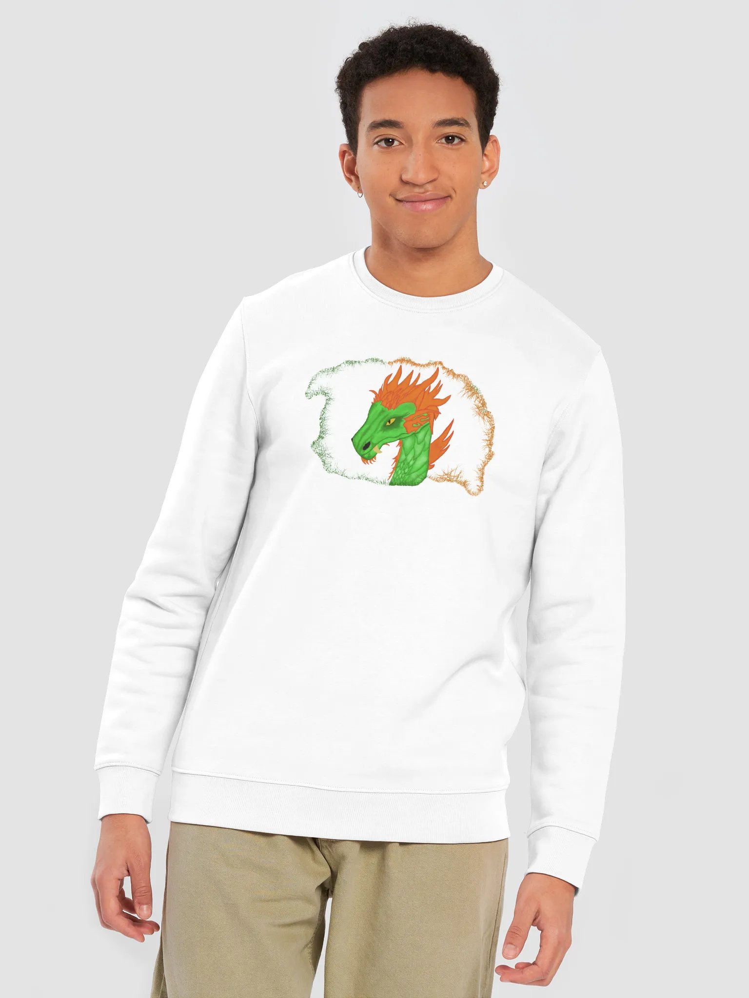 Dragon's Fiery Gaze Unisex Eco Sweatshirt product image (7)