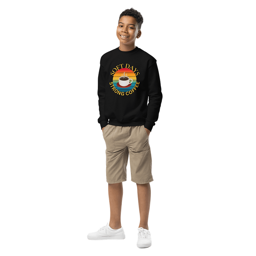 Soft Days, Strong Coffee Youth Sweatshirt product image (1)