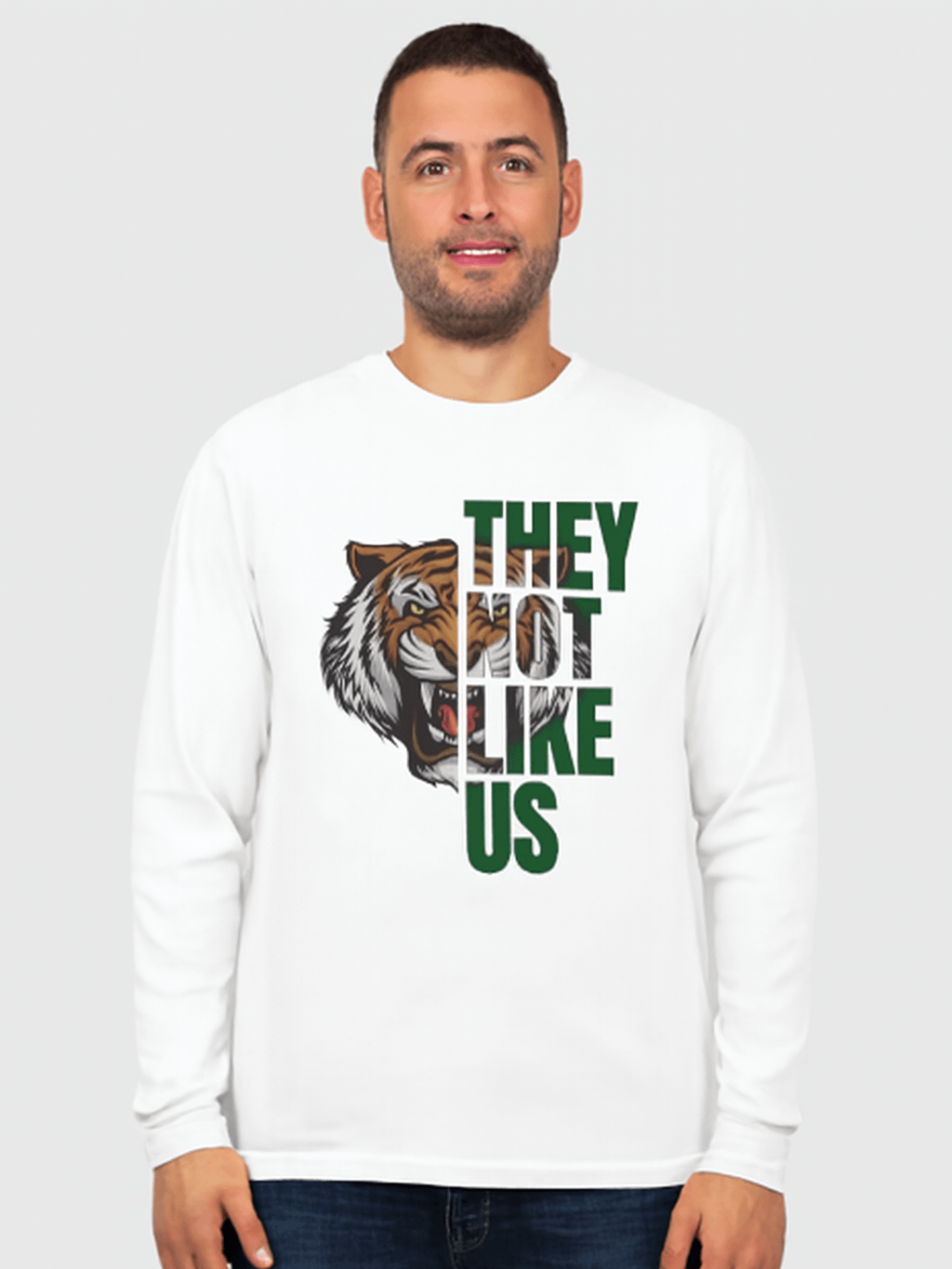 Fierce Tiger Statement Long Sleeve T-Shirt product image (1)