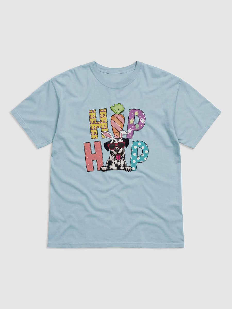Hip Hop Easter Dalmatian T-Shirt | Cute Easter Day Dalmatian Wearing Bunny Ears and Sunglasses T-Shirt product image (7)