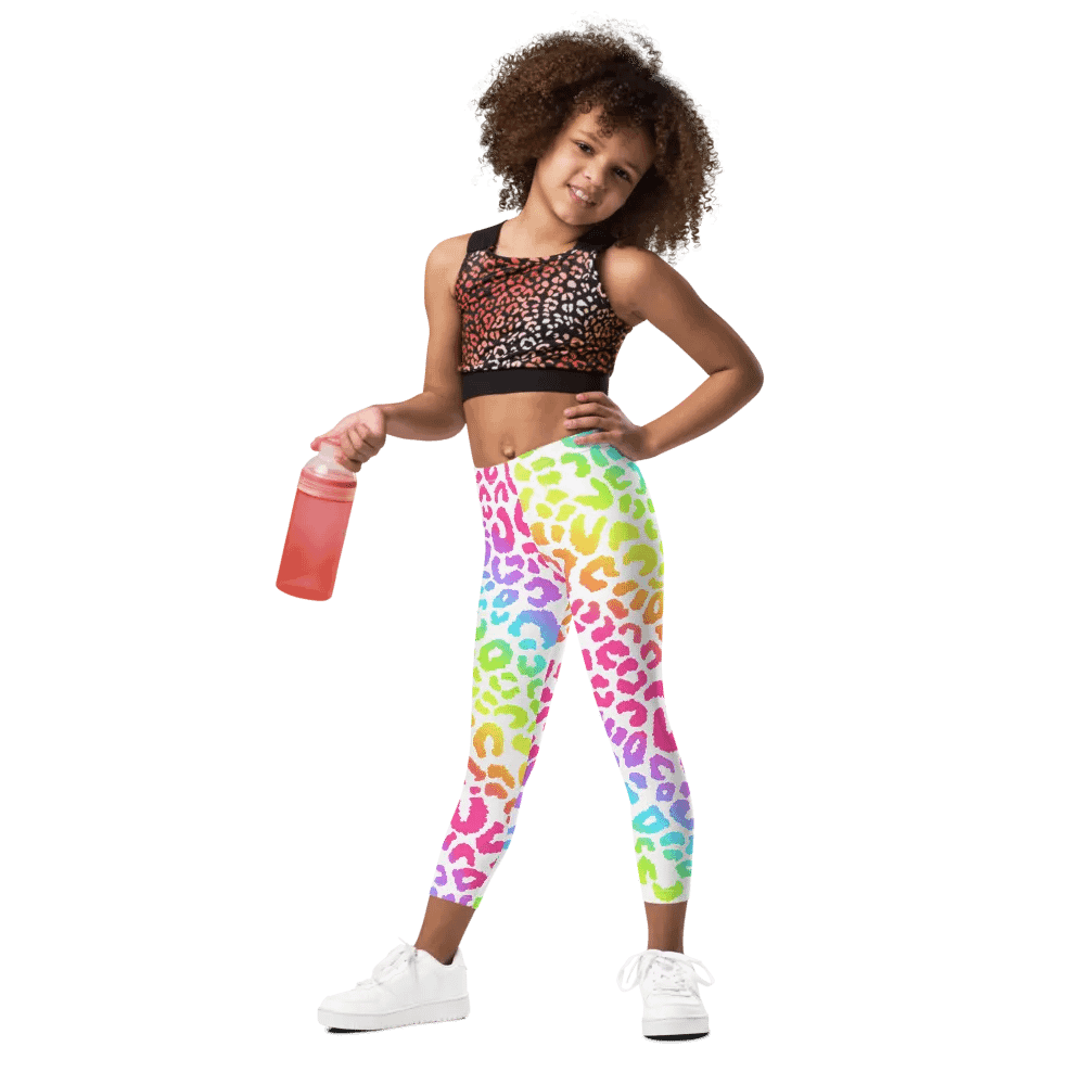 Super Fun Leggings for Girls with stripes, Wild Leopard Collection product image (1)