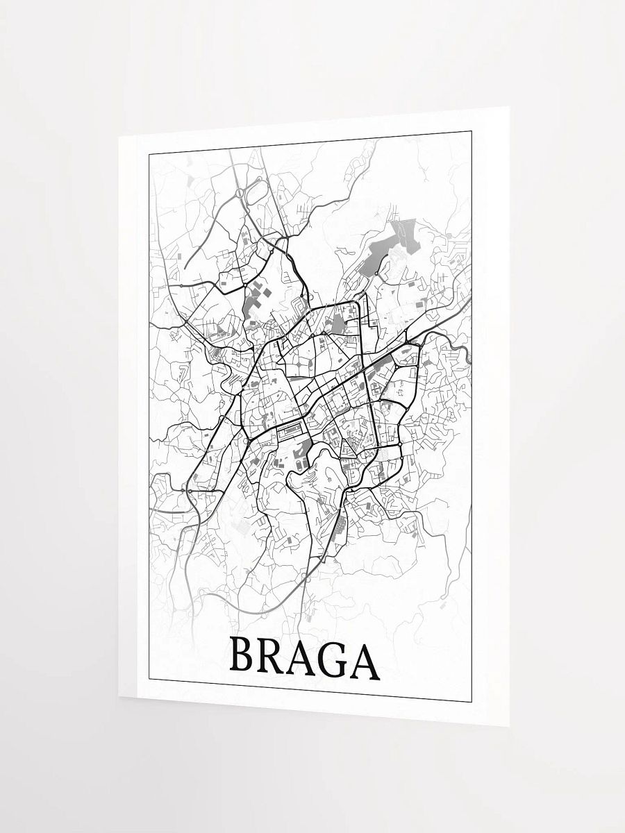 Braga, Portugal, city map print product image (10)