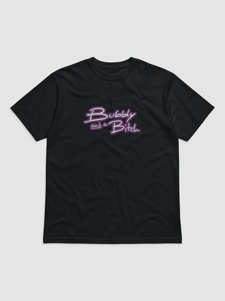 Bubbly and a B*tch (lined design, #763D7D) unisex eco tee product image (1)