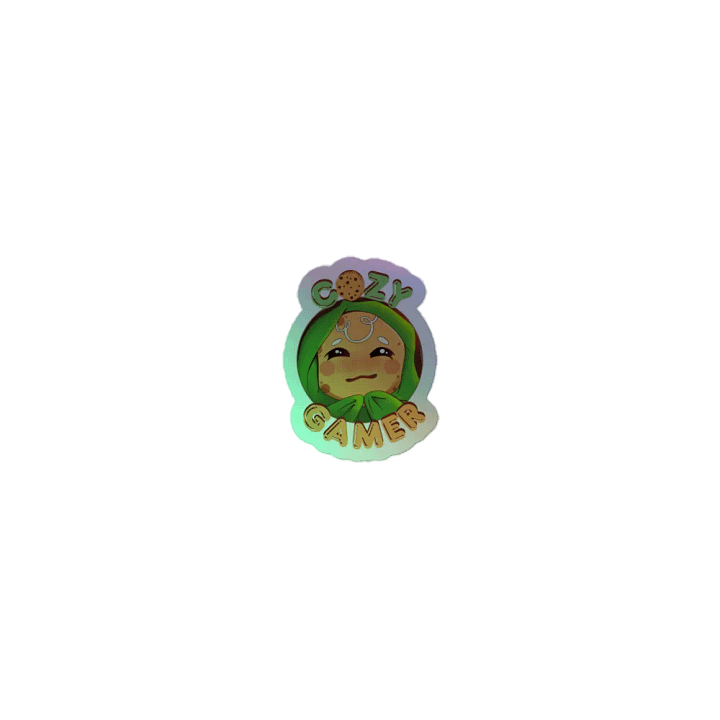 Cozy Gamer Holographic Sticker product image (1)