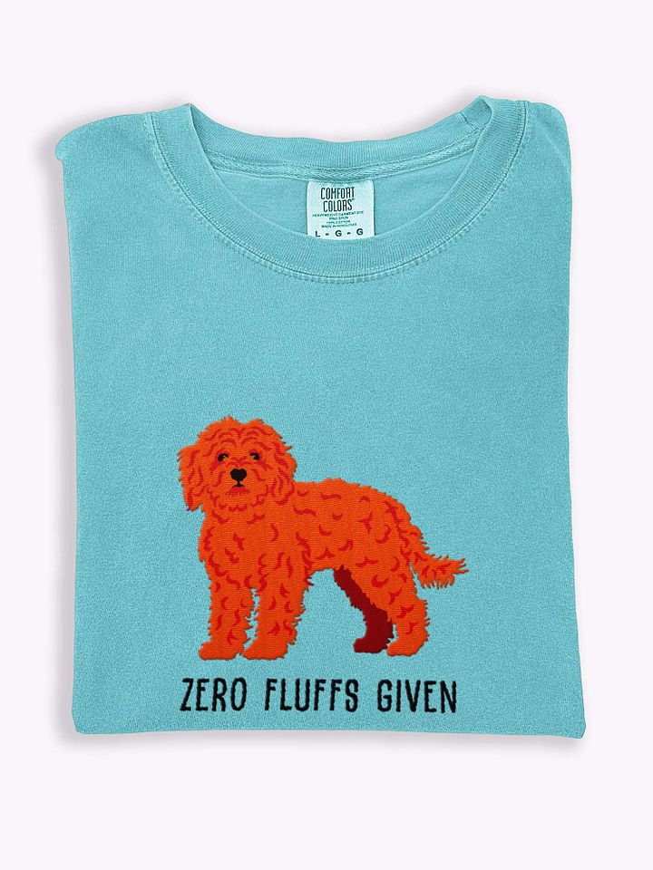 Zero Fluffs Given T-Shirt(Embroidered) of a Cockapoo(Red) product image (1)