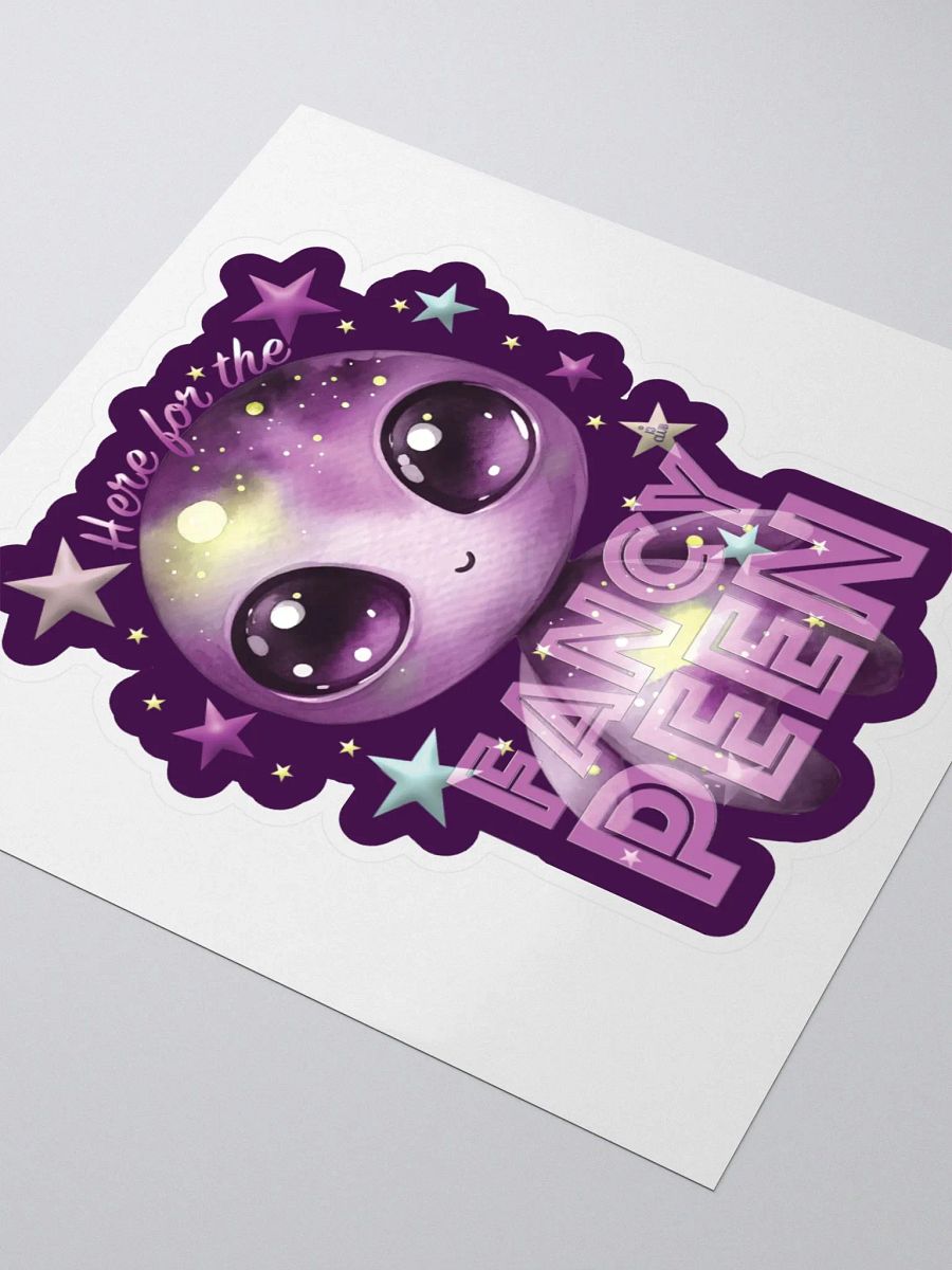 Fancy Alien Sticker (Soft Mauve) product image (3)