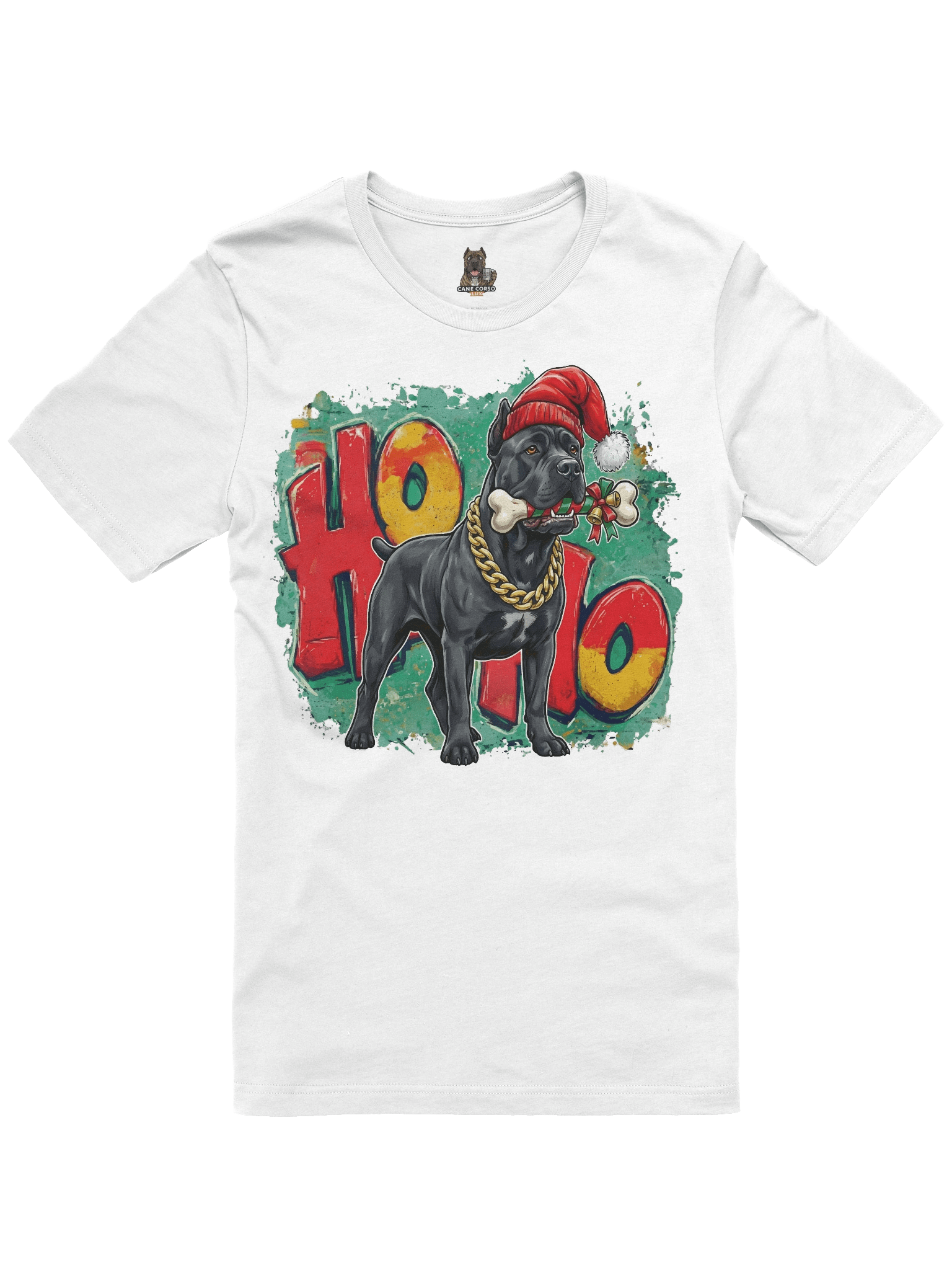 Ho Ho Ho Cane Corso Christmas T-Shirt – Santa’s Toughest Reindeer product image (1)