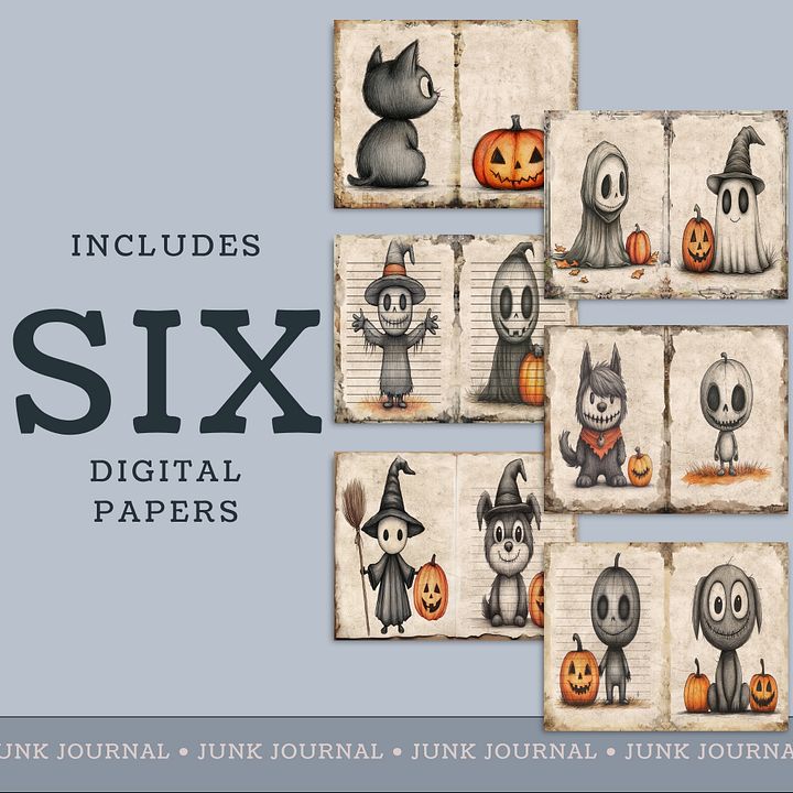 Spooky Halloween - Printable Journal Pages V7 product image (2)
