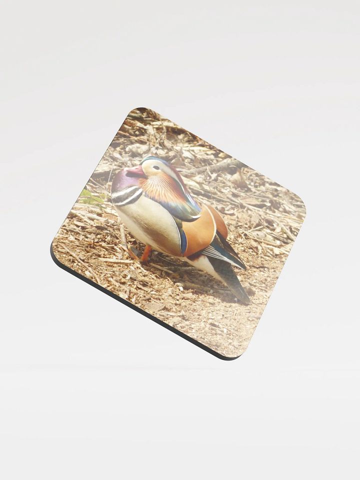 The mandarin duck - Glossed Cork Coaster product image (1)