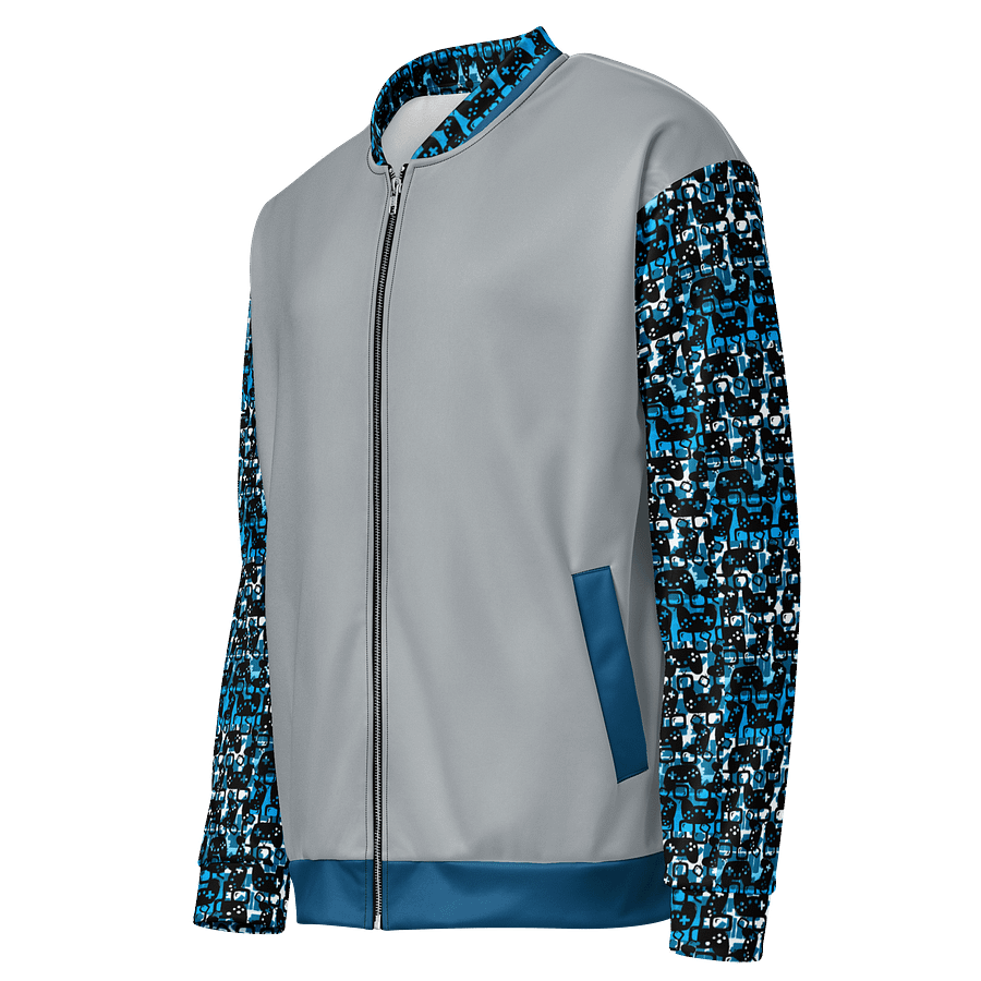 Experience Stories Unisex Bomber Jacket (Blue, Gray, and Black) product image (1)
