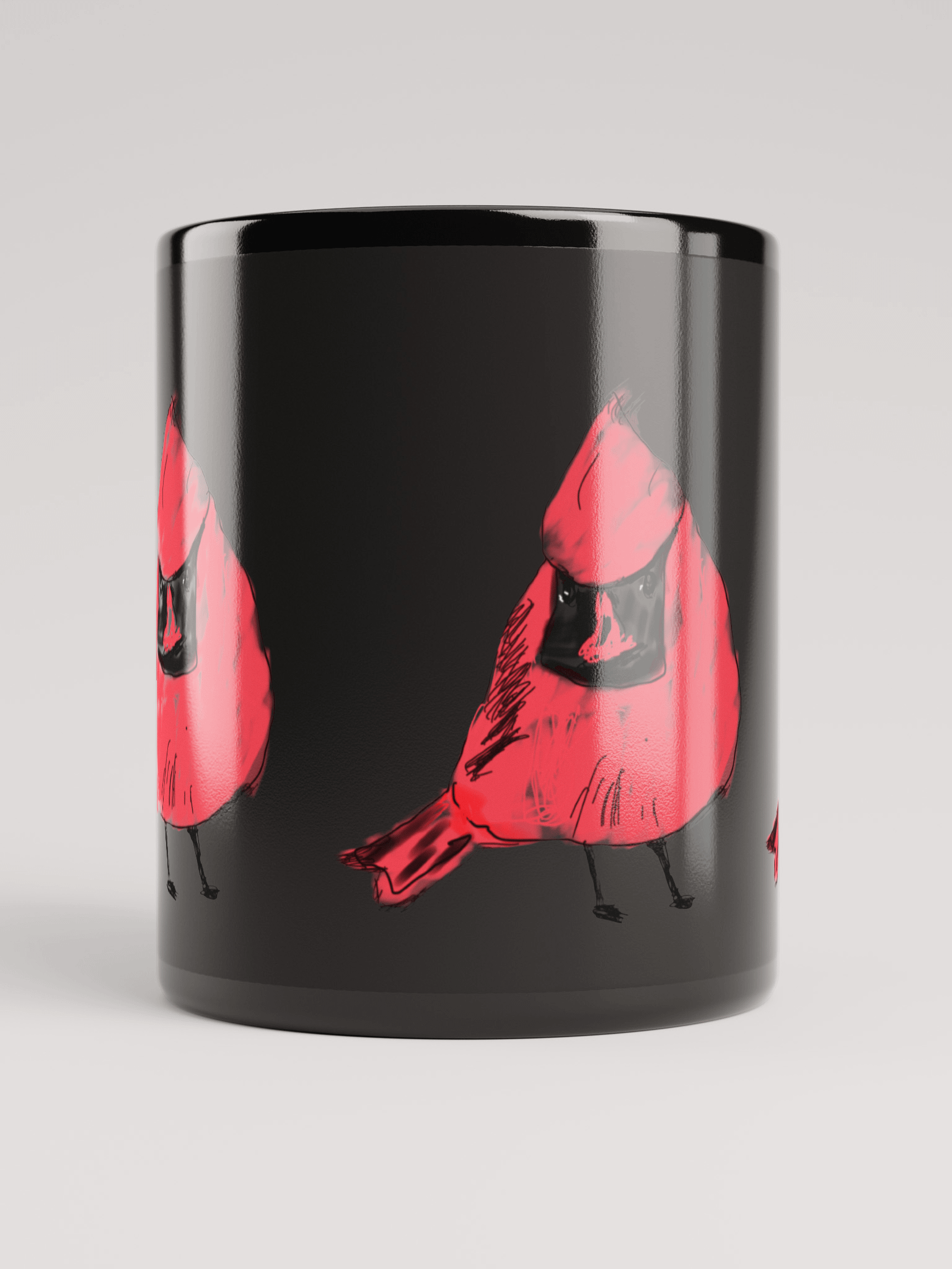 Shirley’s Cardinal Black Glossy Mug product image (9)