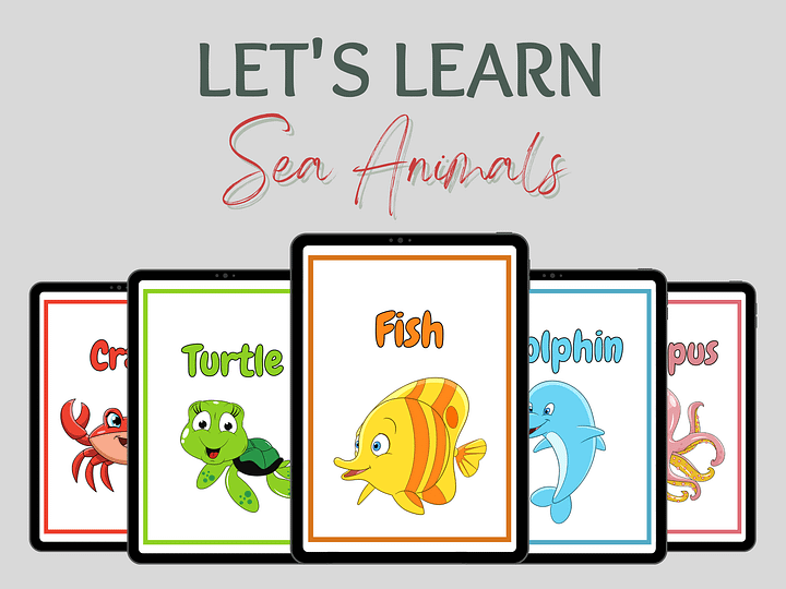 Let's Learn Sea Animals Flash Cards (Digital) product image (2)