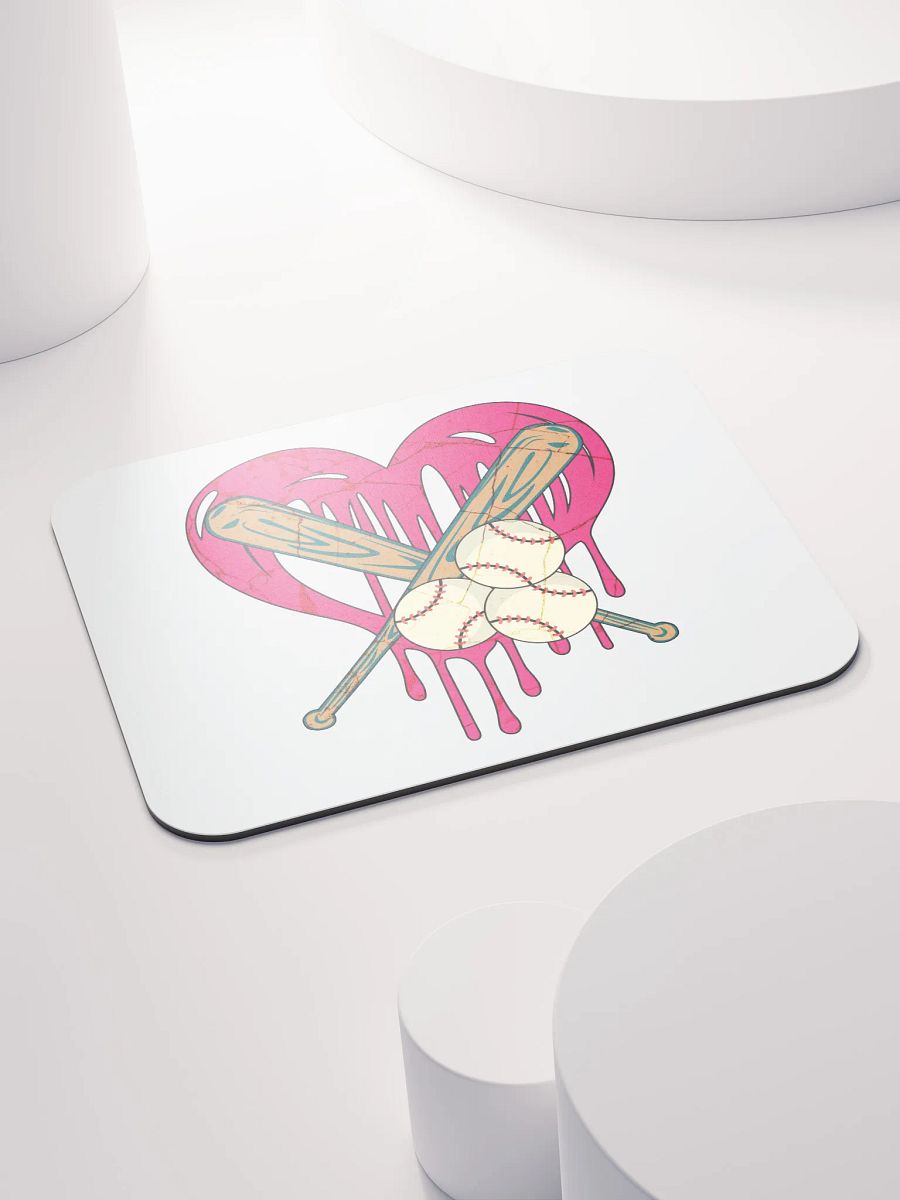Heart Baseball Mouse Pad product image (4)
