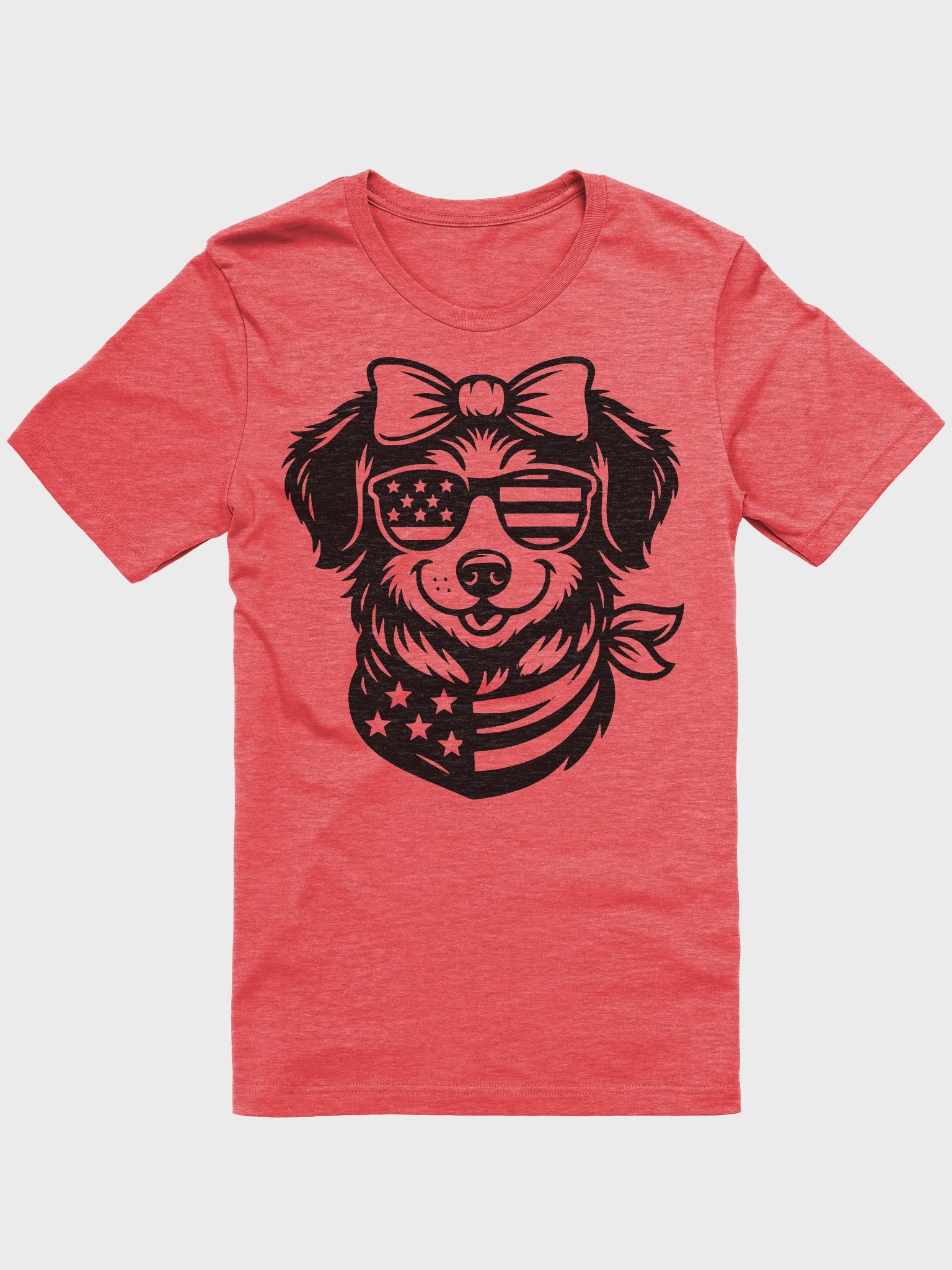 Flirty Patriotic Pup in Bandana | Border Collie T-Shirt product image (1)