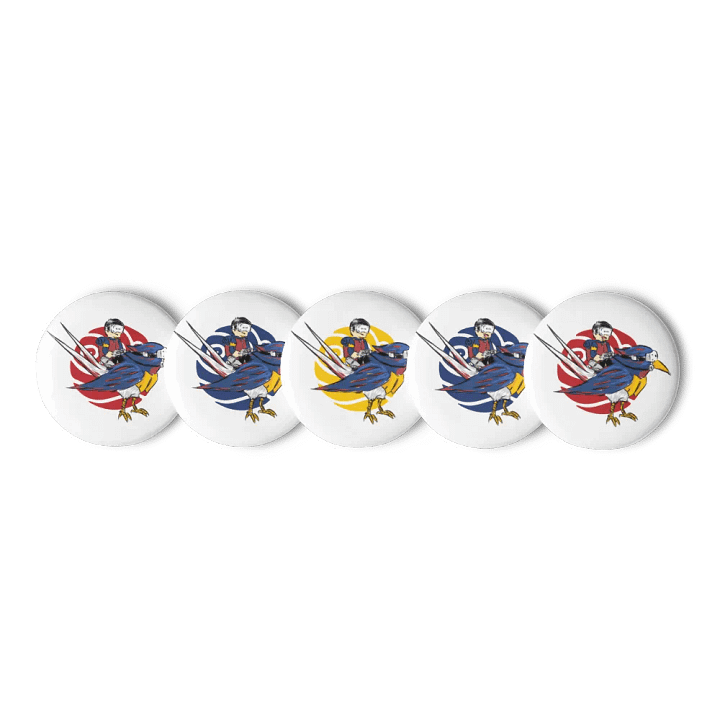 Bird Rider Pin Button Set product image (3)