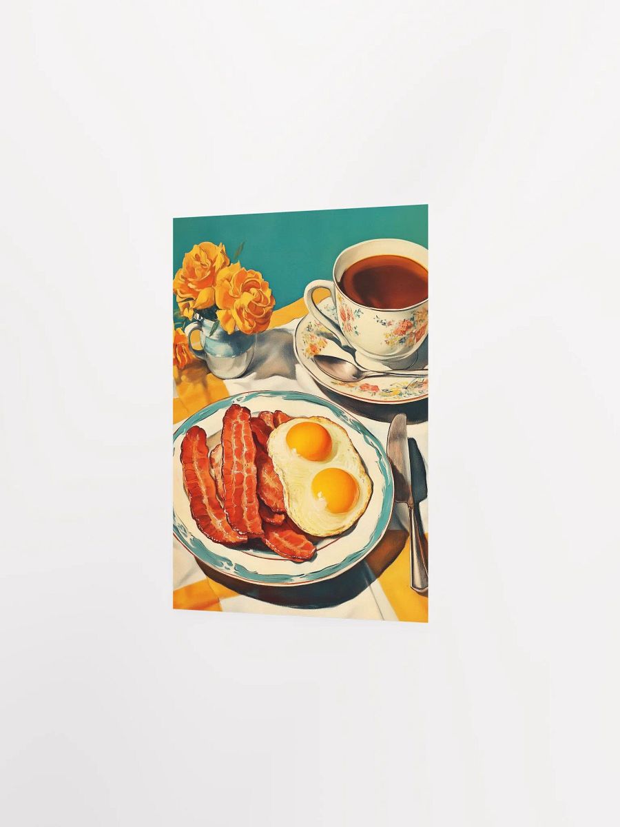 Bacon and Eggs Retro Poster - Nostalgic Classic Breakfast Print product image (2)