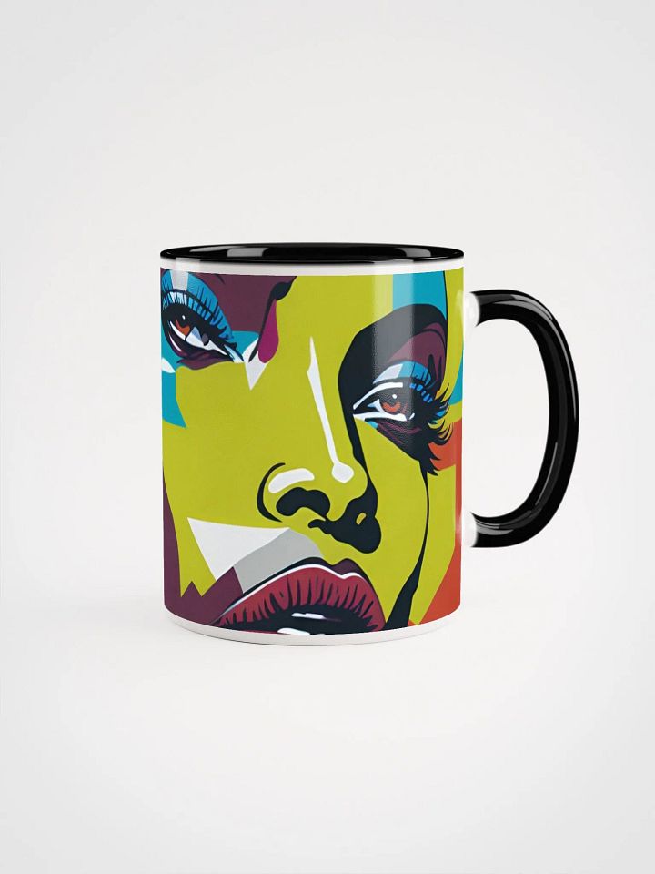 Vibrant Geometric Portrait Ceramic Mug product image (1)