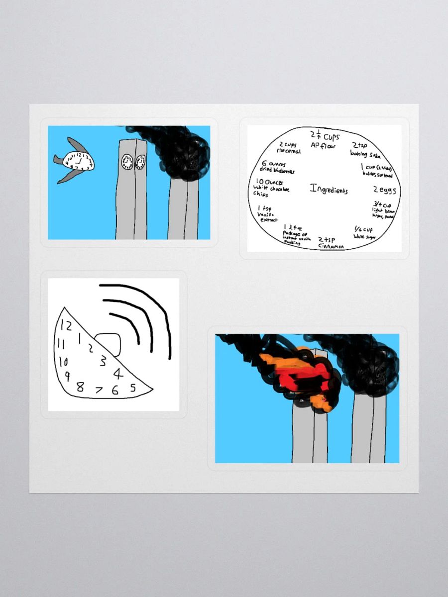 9/11, Girlfriend Cookie, Wifi Boob Clock Stickers product image (3)