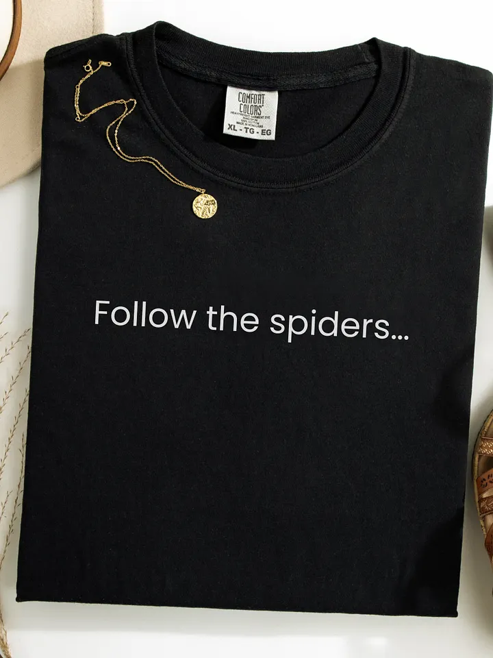 Follow the spiders... - Funny Text T-Shirt - Snarky Humor - Quote T-shirt - AS Colour Unisex Premium T-Shirt product image (1)