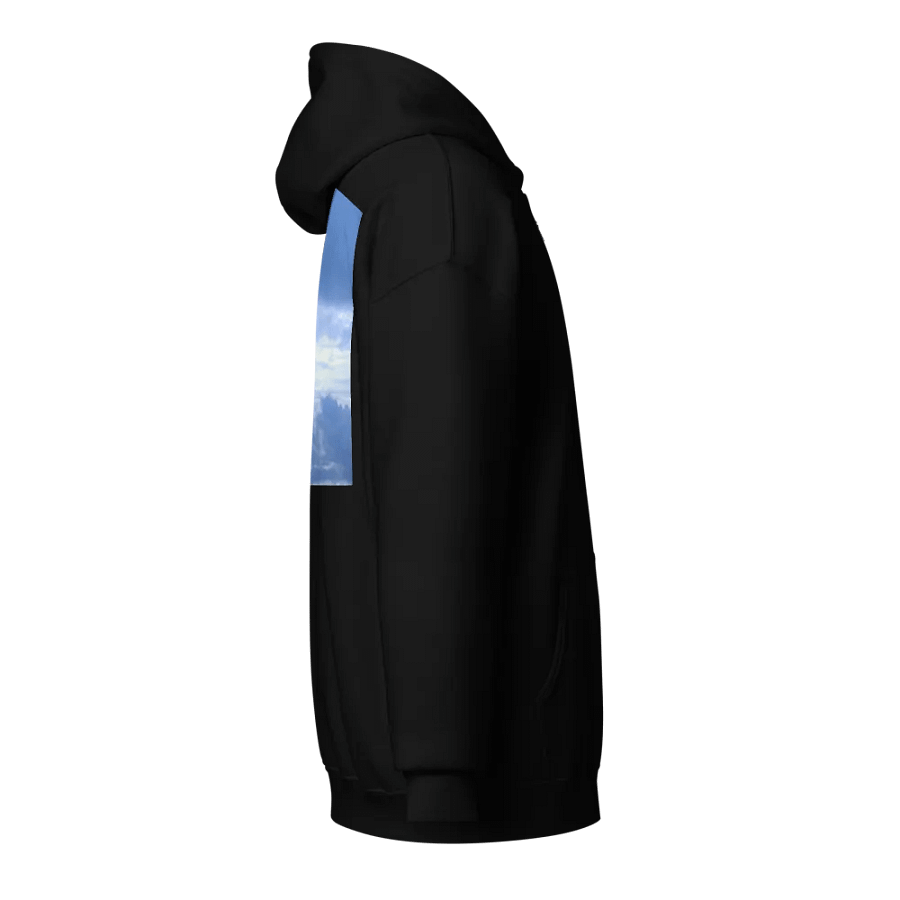 A cross standing against a dramatic sky with layers of clouds Hoodie product image (4)