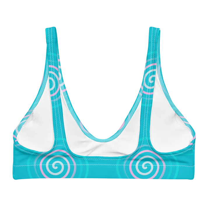 Beautiful Minimalist Ocean Swirl Pattern Padded Bikini Top product image (2)