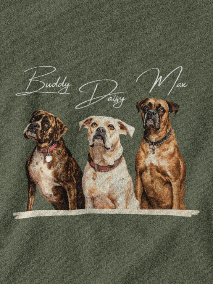 GROUP CUSTOM PET DESIGNS / T-SHIRT WITH PERSONALIZED NAME / DIGITAL ART III product image (2)