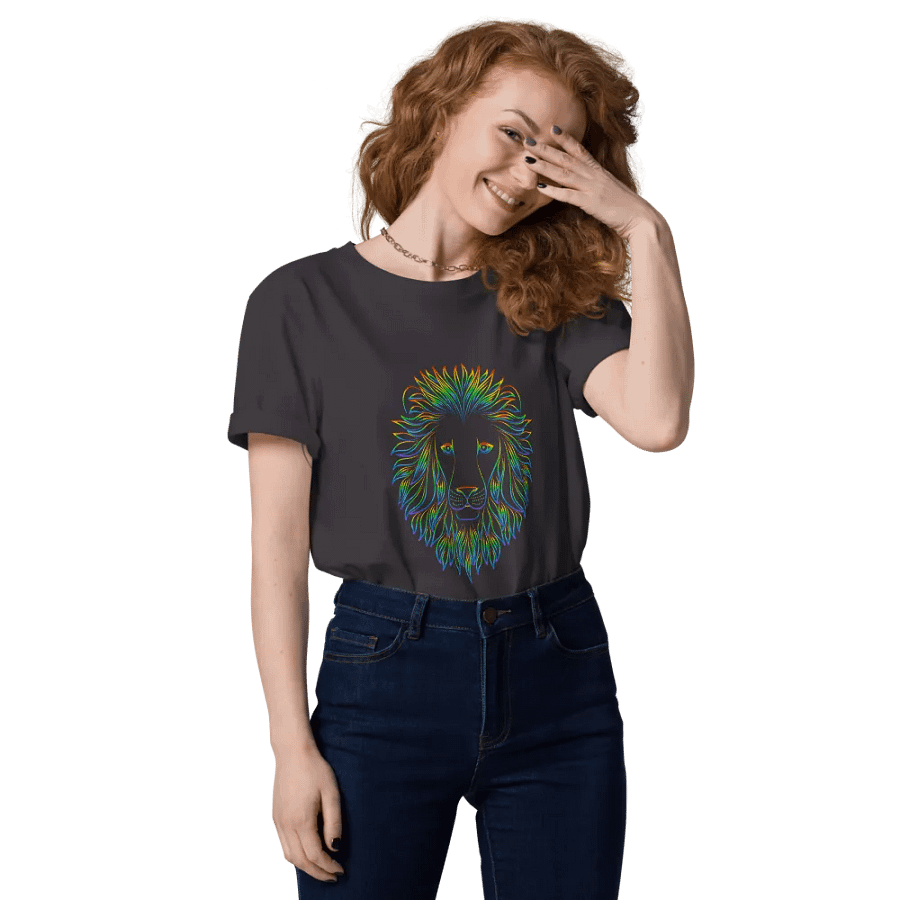 Rainbow Lion Mane Organic Cotton Tee product image (141)