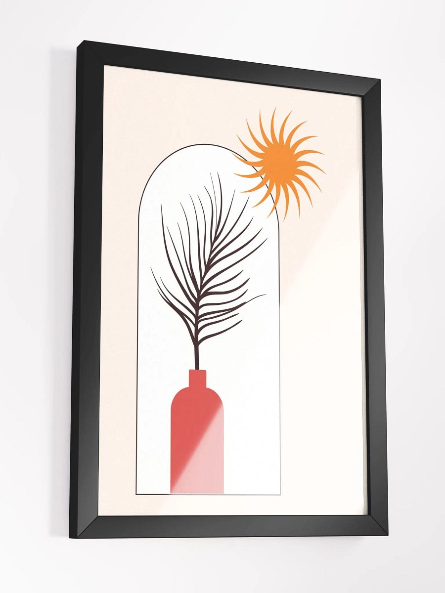 Minimalist Vase and Sun Framed Poster product image (13)