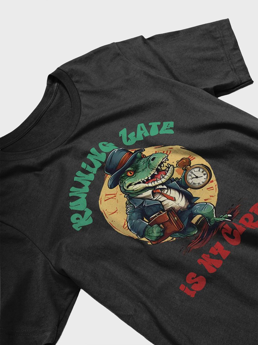 Running Late is My Cardio – Colorful Funny Crocodile Rushing Bella Canvas 3001 Super Soft T-Shirt for Stylish Individuals product image (5)