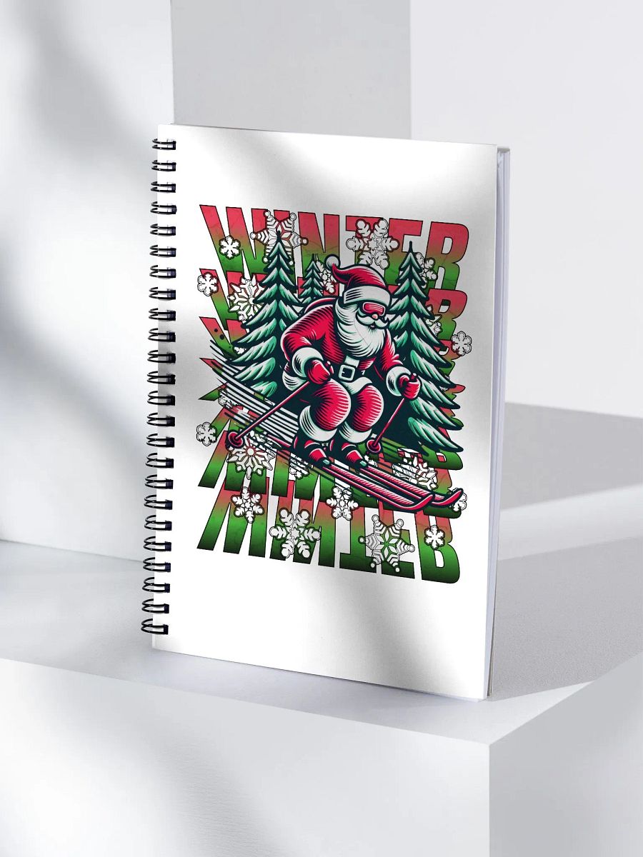 Winter Santa Skiing Wonderland Spiral Notebook product image (3)