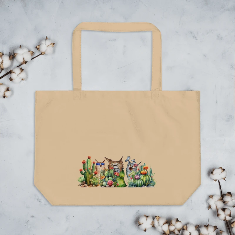 Desert Bloom: A Tale of Resilience Eco Tote Bag (Large) product image (5)