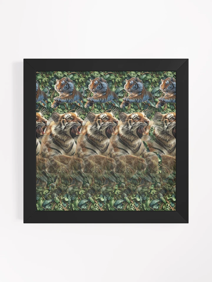 Leaping Tiger - Framed 3D Stereogram Poster product image (1)