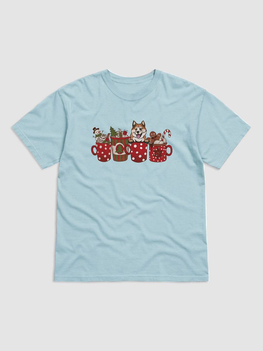 Cute Akita in a Christmas Cup T-Shirt | Funny Christmas Pup in a Cup product image (9)