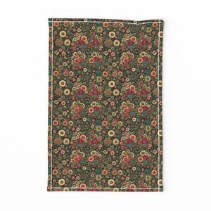 Seamless Pattern - Wilted Boho Floral Design on a Green Background product image (11)