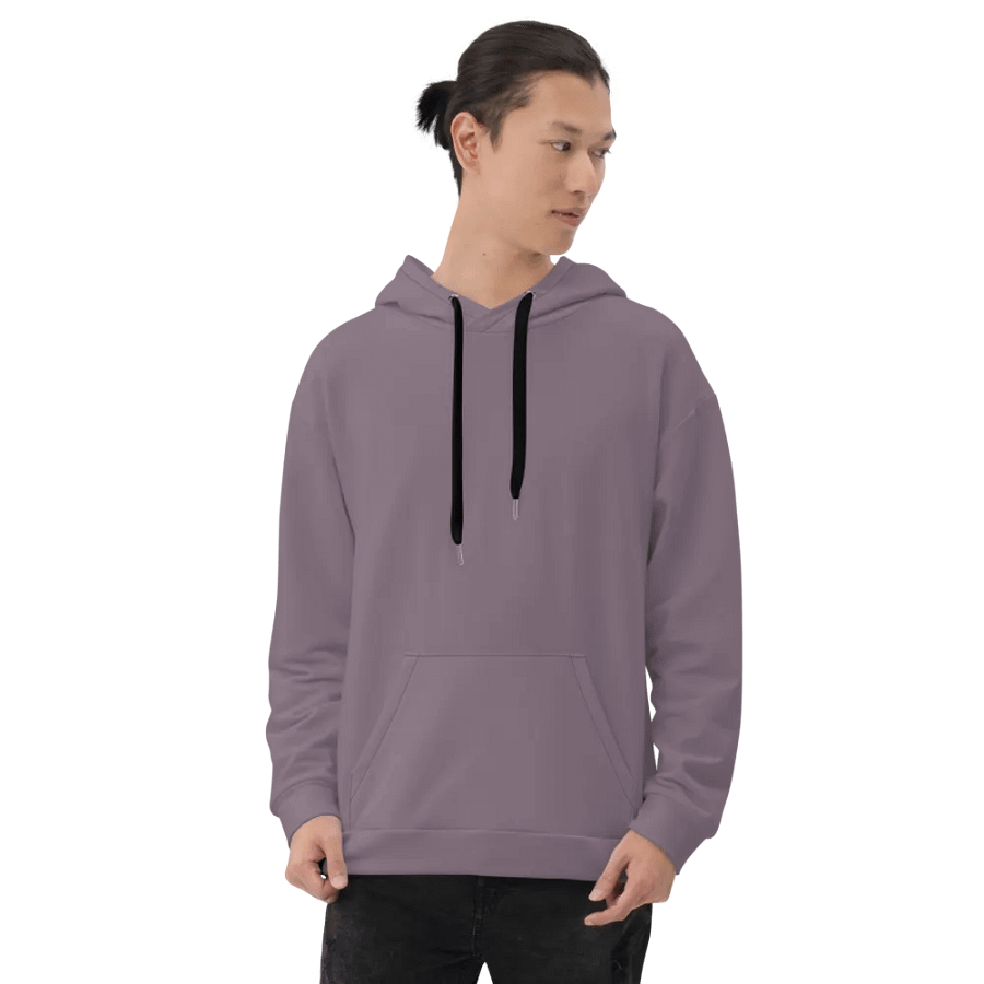 Plain Faded Orchid Grey Soft Summer Unisex Recycled Polyester Heavyweight Premium Hoodie by Treasure Pie product image (9)
