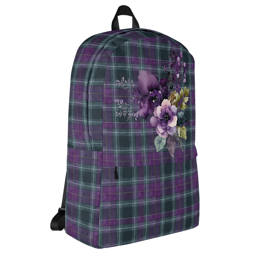 Purple/Green Plaid Backup with Floral Design product image (3)