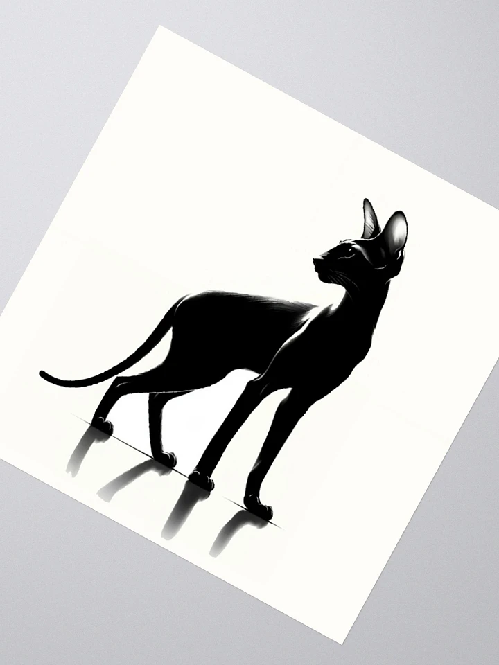 Kiss Cut Stickers: Oriental Shorthair Monochrome product image (2)