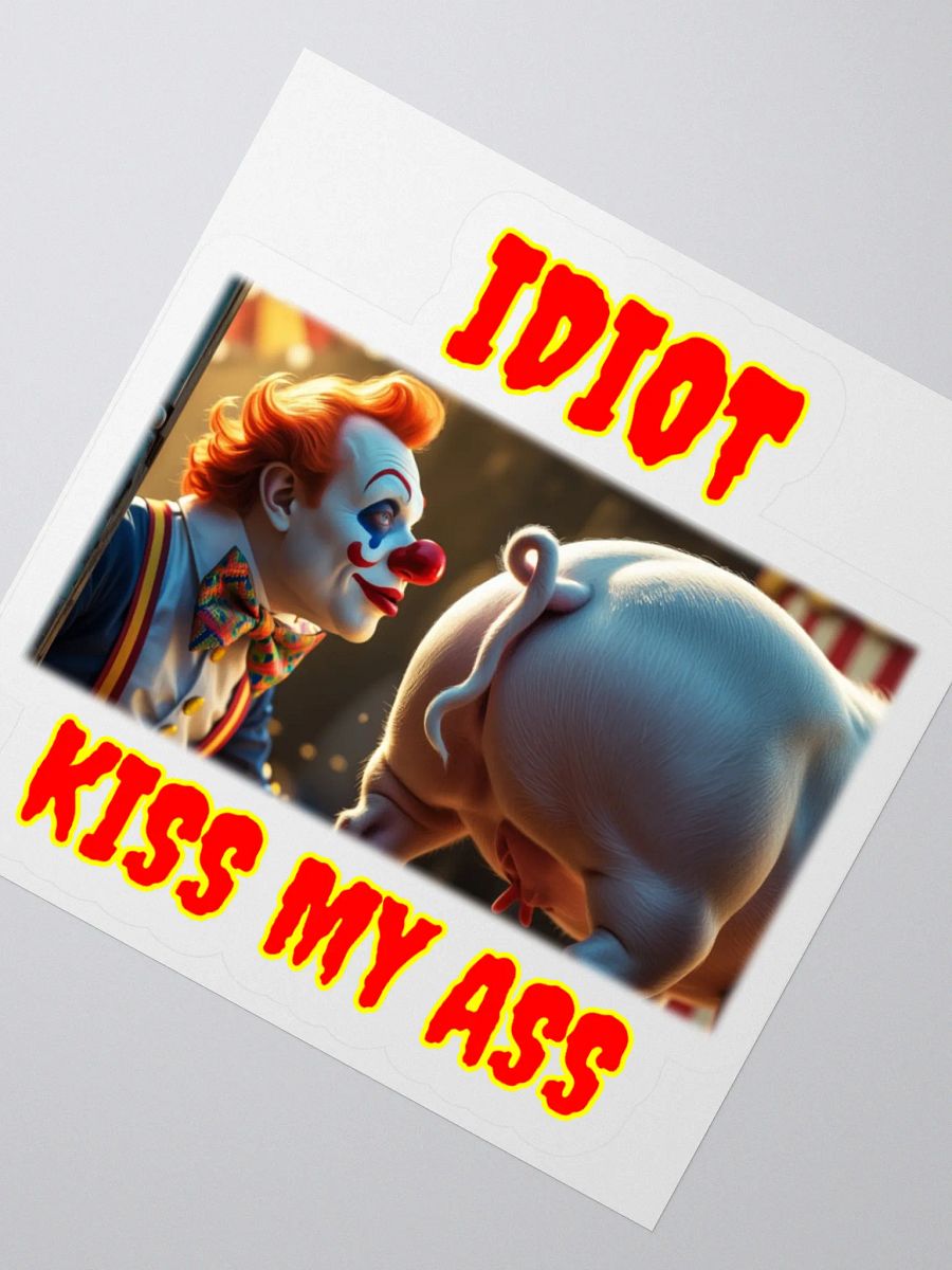 Mischievous Clown Kiss Cut Stickers product image (5)
