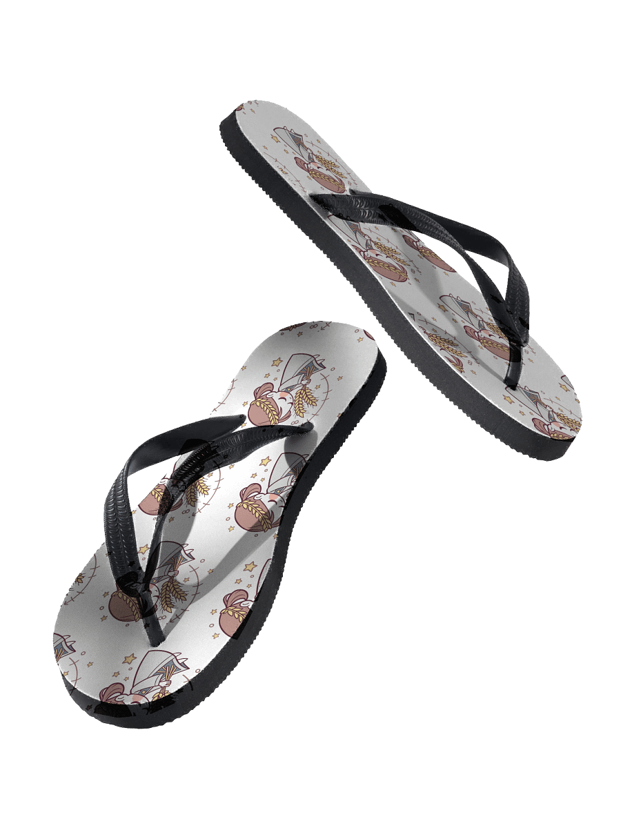 Virgo Wheat Cartoon Flip-Flops product image (2)