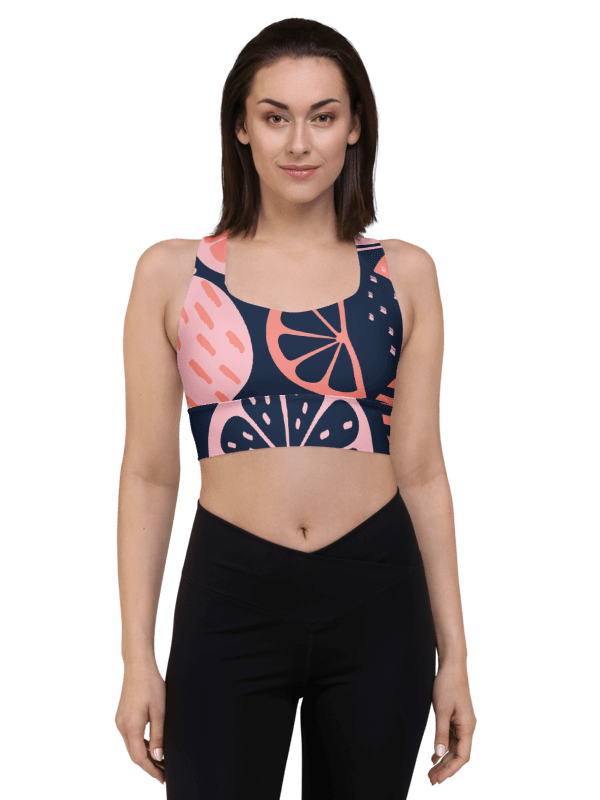 Pink Citrus Slice All-Over Sports Bra product image (7)