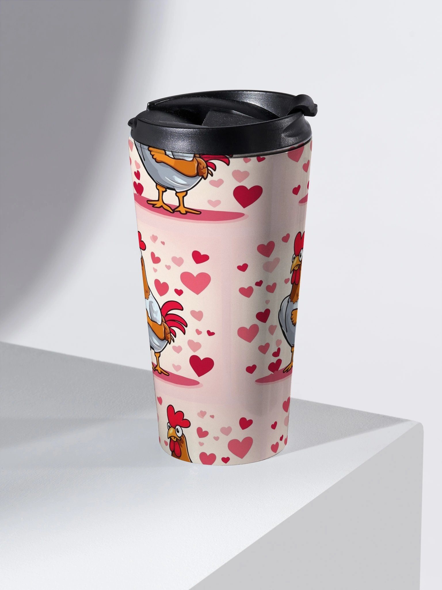 Lovebird Rooster Stainless Steel Travel Mug product image (2)