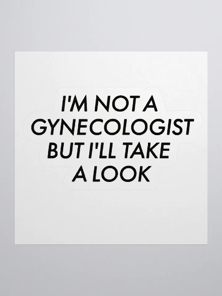 I'm Not A Gynecologist But I'll Take A Look Sticker product image (1)