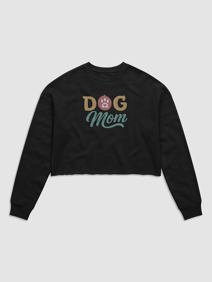 Dog Mom Crop Top | Bold Paw Print Heart Tee | Cute Gift for Dog-Loving Moms product image (1)